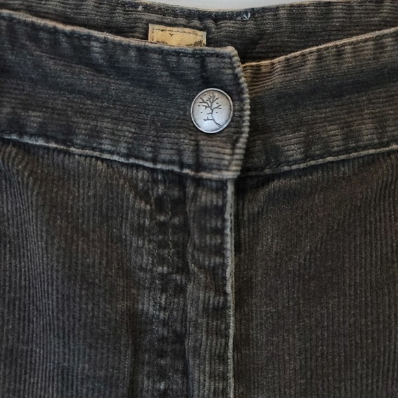 VTG Gramicci Boot Cut Corduroy Pants Jeans Womens Sz 14 Gray Plaid Cuffs Cotton - Picture 6 of 16